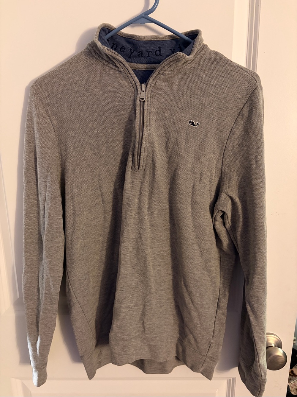 Vineyard Vines Men's Light Gray Half-Zip Pullover